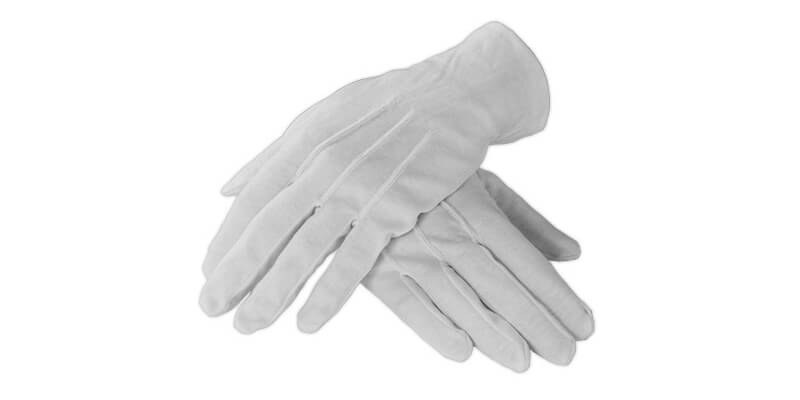 gelijkheid verzonden Huidige Witte katoenen handschoenen